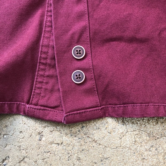 CABELA’S Cotton button down Shirt burgundy - Picture 4 of 8